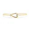 Diamond Bezel Loop Bangle sold by LINDSEY LEIGH JEWELRY