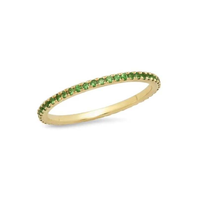 Tsavorite Eternity Band sold by LINDSEY LEIGH JEWELRY