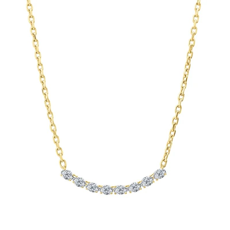 Oval Diamond Necklace sold by LINDSEY LEIGH JEWELRY