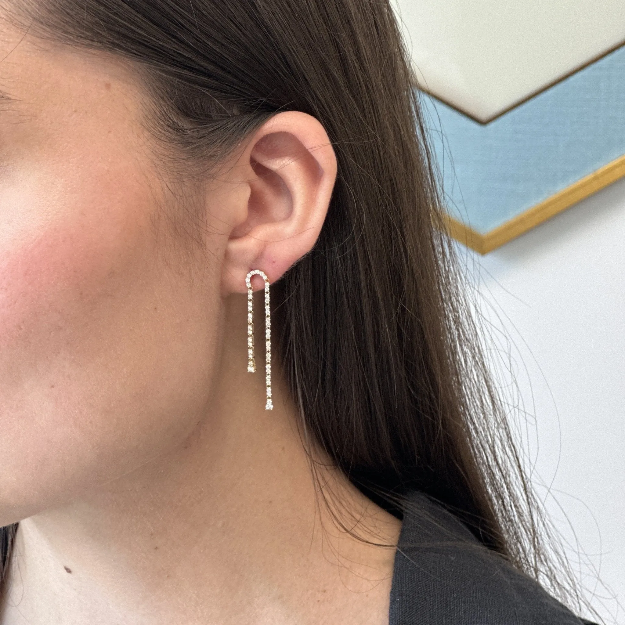 Diamond Flex Waterfall Earrings sold by LINDSEY LEIGH JEWELRY product image thumbnail 3