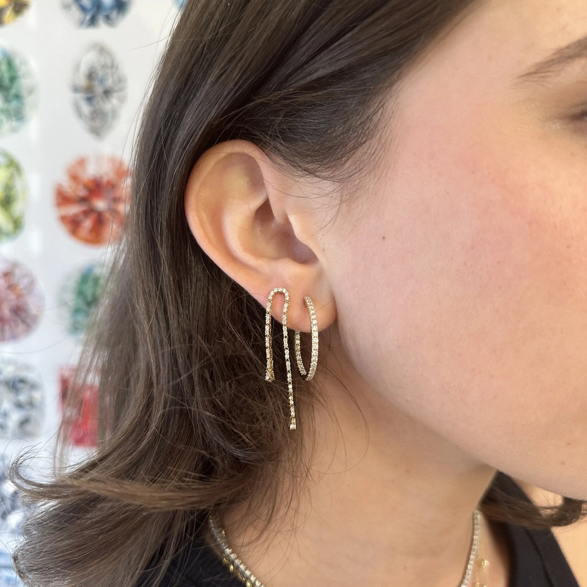 Diamond Flex Waterfall Earrings sold by LINDSEY LEIGH JEWELRY product image thumbnail 5