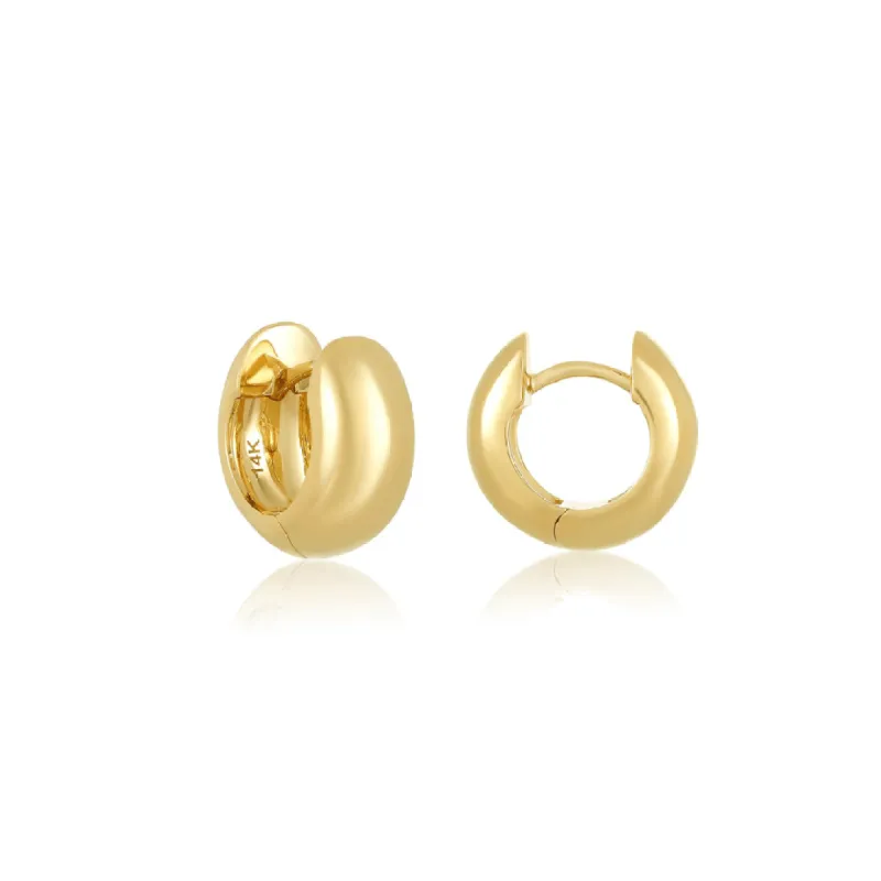 Thick Gold Huggies sold by LINDSEY LEIGH JEWELRY