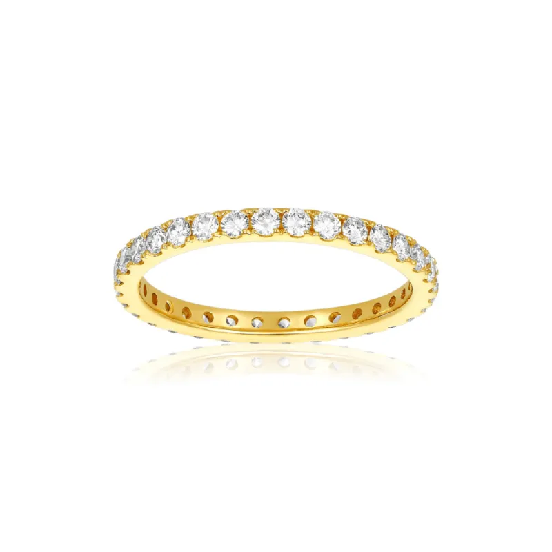 4 Prong Diamond Eternity Band sold by LINDSEY LEIGH JEWELRY