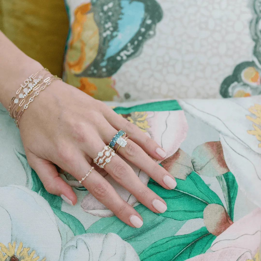 Diamond Love Paper Clip Bracelet sold by LINDSEY LEIGH JEWELRY product image thumbnail 2