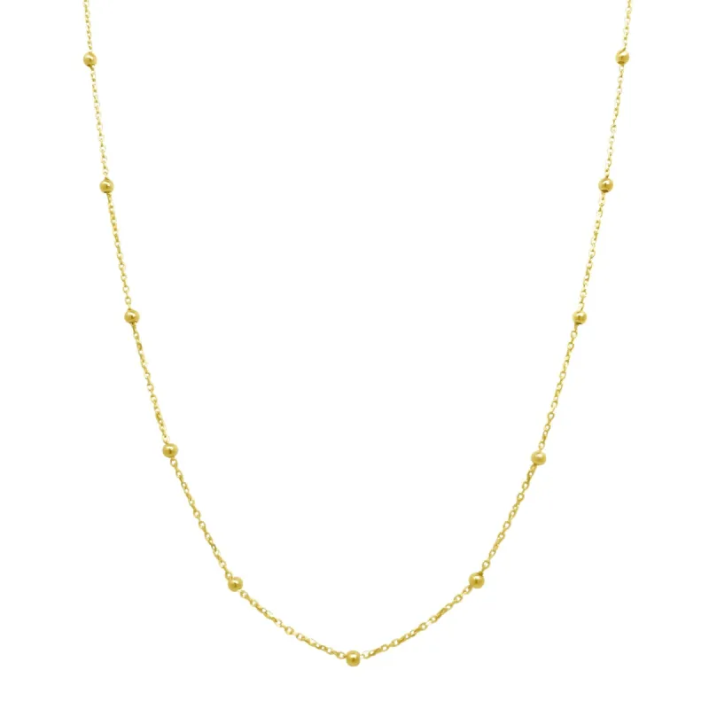 Petite Gold Bead Chain sold by LINDSEY LEIGH JEWELRY
