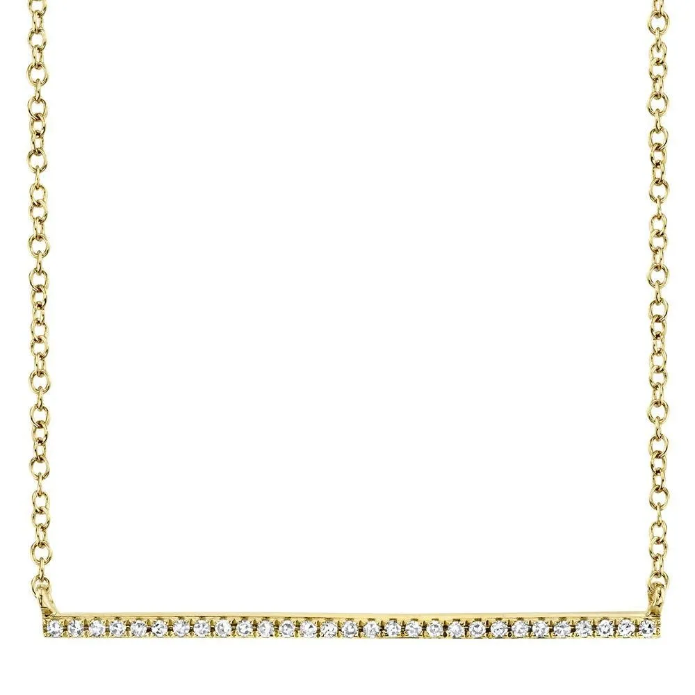 Pave Bar Necklace sold by LINDSEY LEIGH JEWELRY