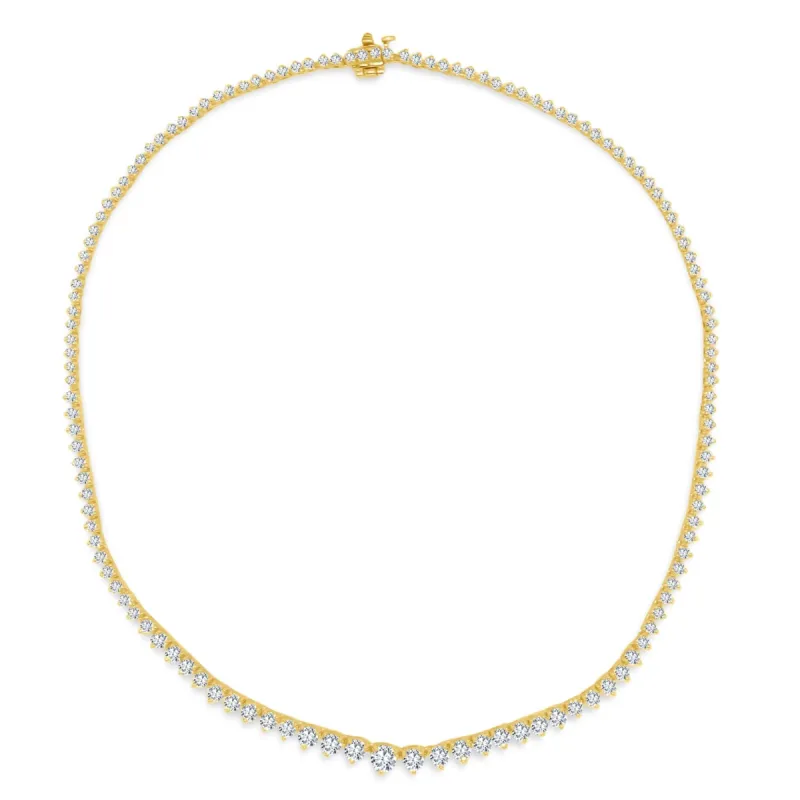 Riviera Diamond Tennis Necklace sold by LINDSEY LEIGH JEWELRY