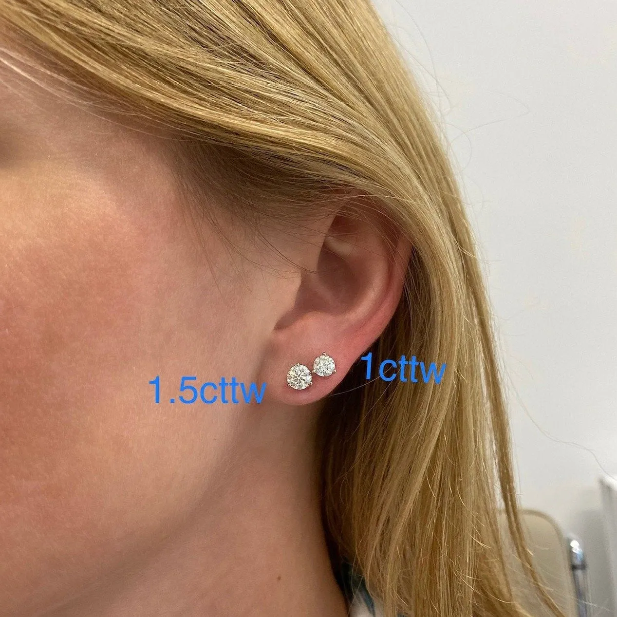 Diamond Studs sold by LINDSEY LEIGH JEWELRY product image thumbnail 4