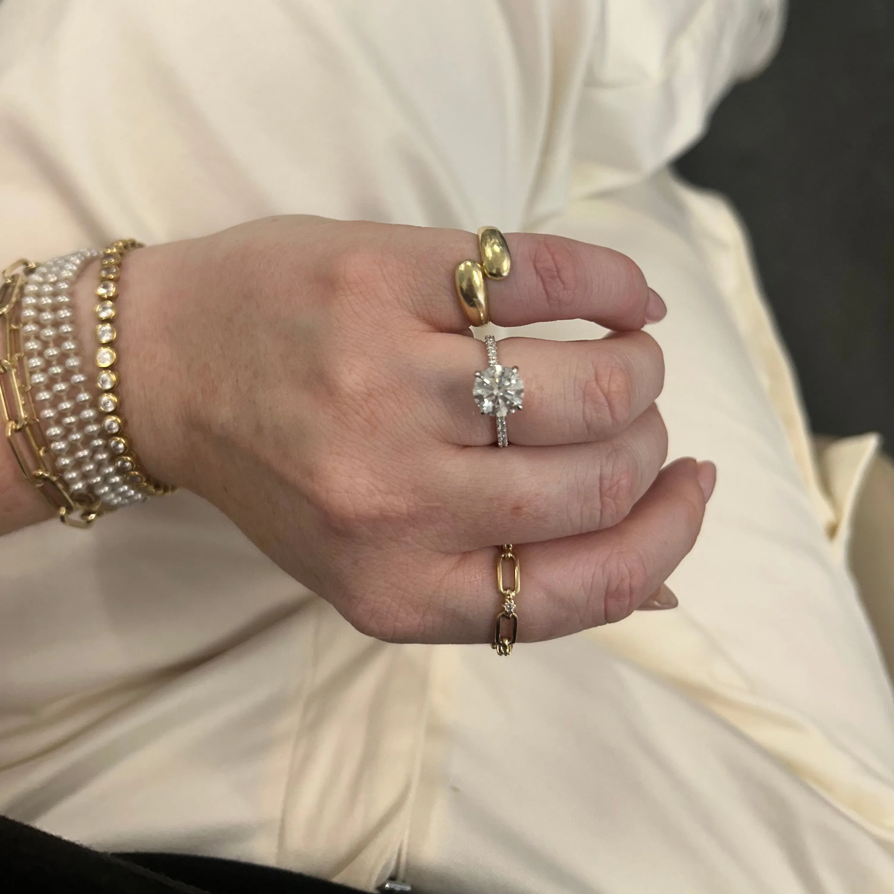 2.08ct Round Diamond on Diamond Band sold by LINDSEY LEIGH JEWELRY product image thumbnail 4