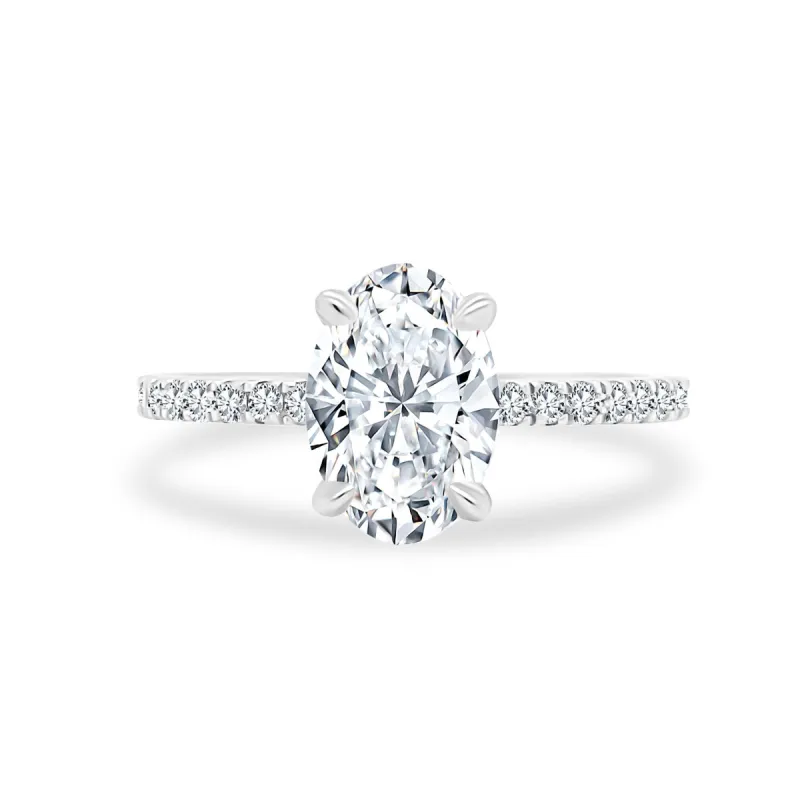 2.55ct Oval Diamond on Diamond Band sold by LINDSEY LEIGH JEWELRY