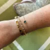 Bezel Set Gemstone Heart Bracelet sold by LINDSEY LEIGH JEWELRY