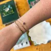Bezel Set Gemstone Heart Bracelet sold by LINDSEY LEIGH JEWELRY
