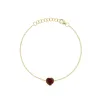 Bezel Set Gemstone Heart Bracelet sold by LINDSEY LEIGH JEWELRY
