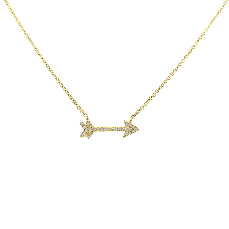 Diamond Arrow Necklace sold by LINDSEY LEIGH JEWELRY