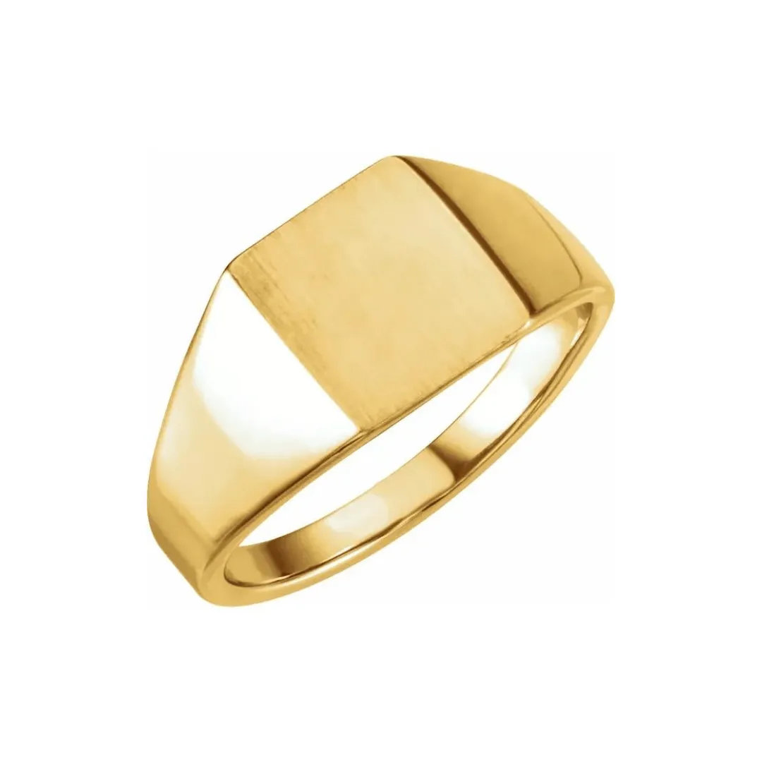 Men's Square Signet Ring sold by LINDSEY LEIGH JEWELRY