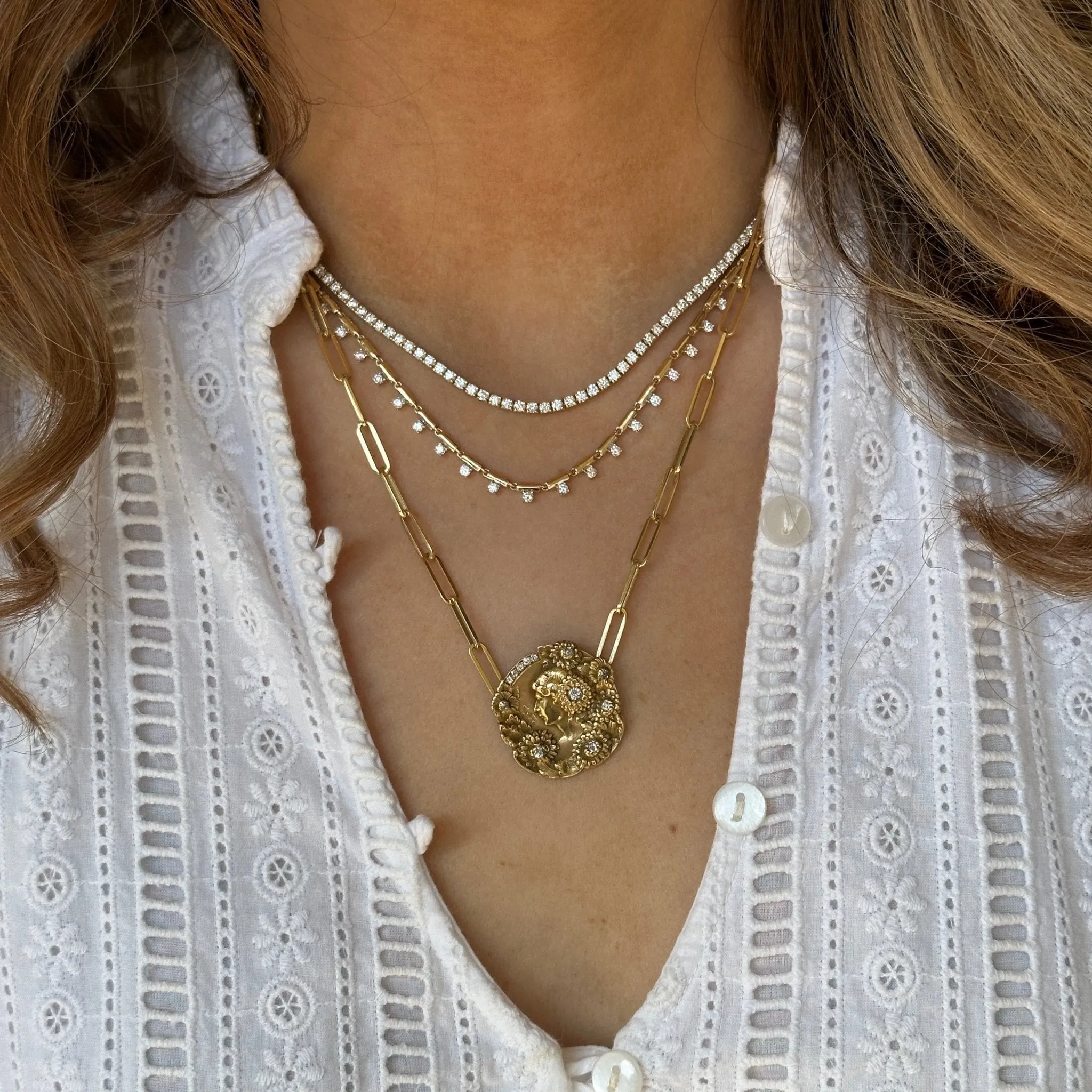 Diamond Bar Dangle Necklace sold by LINDSEY LEIGH JEWELRY product image thumbnail 5