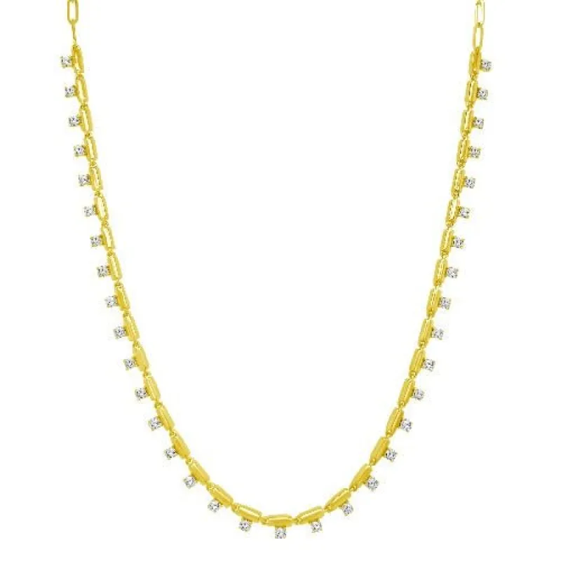 Diamond Bar Dangle Necklace sold by LINDSEY LEIGH JEWELRY