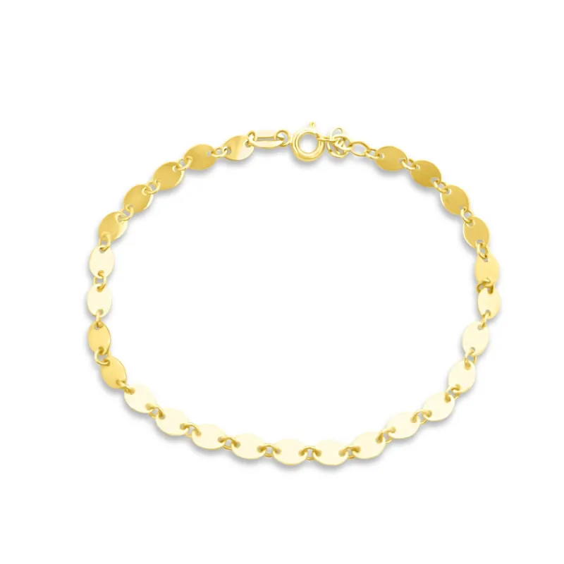 Gold Oval Chain Bracelet sold by LINDSEY LEIGH JEWELRY