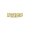 Alternating Emerald Cut & Double Diamond Bezel Band sold by LINDSEY LEIGH JEWELRY