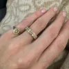 Alternating Emerald Cut & Double Diamond Bezel Band sold by LINDSEY LEIGH JEWELRY