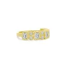 Alternating Emerald Cut & Double Diamond Bezel Band sold by LINDSEY LEIGH JEWELRY