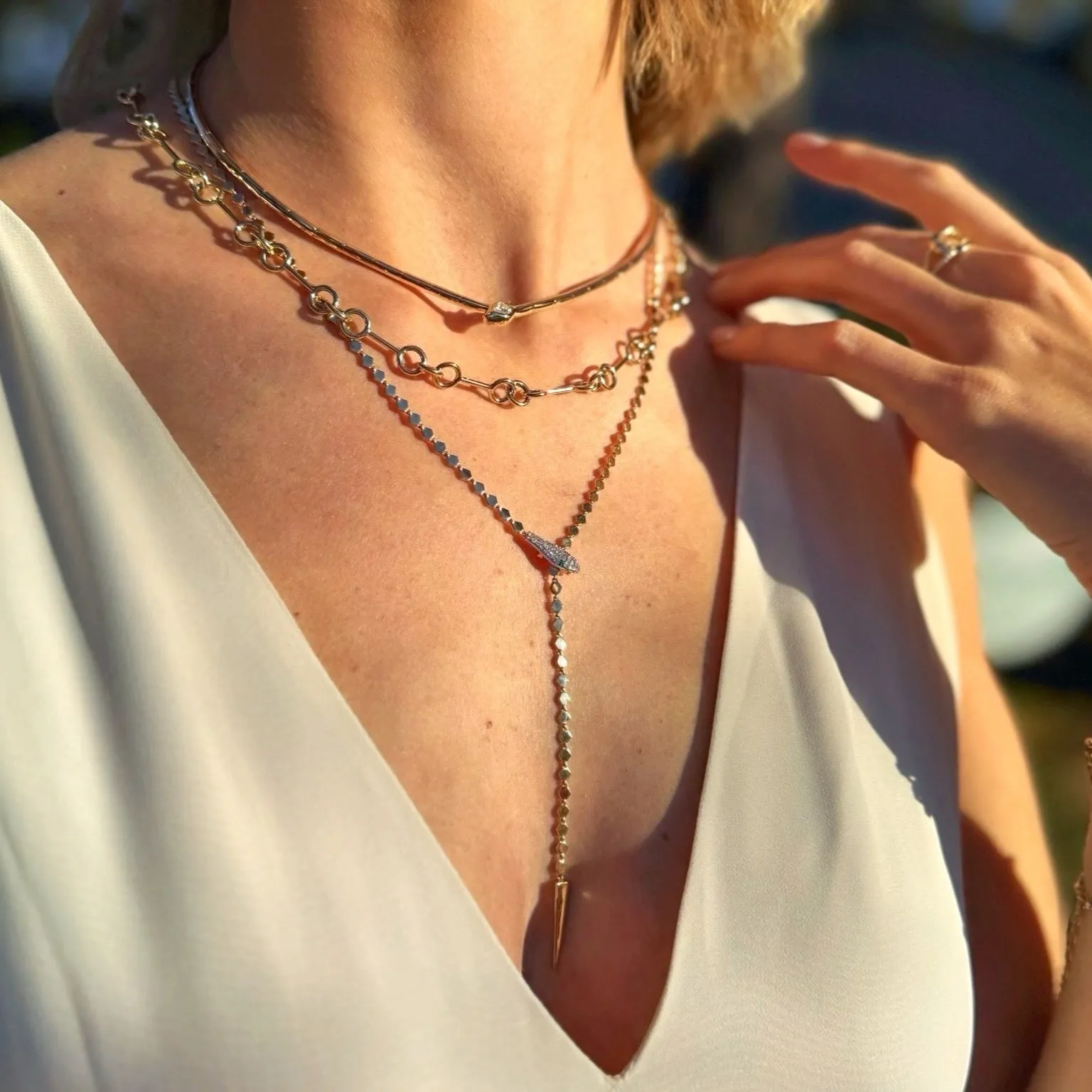 Diamond Snake Lariat sold by LINDSEY LEIGH JEWELRY product image thumbnail 2