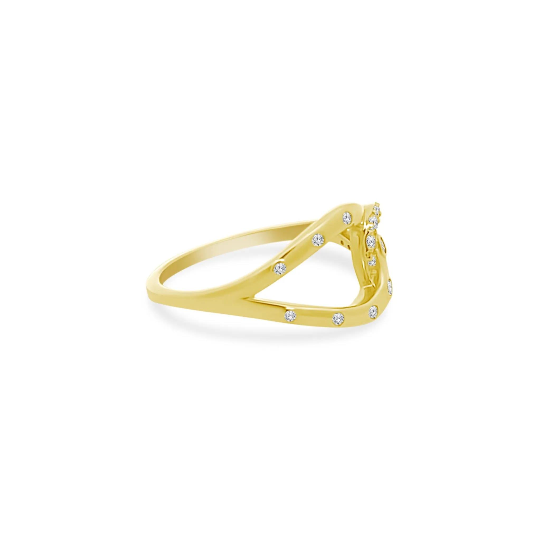 Diamond Double Loop Ring sold by LINDSEY LEIGH JEWELRY product image thumbnail 2