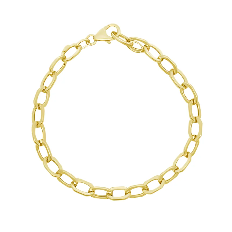 Gold Octagon Link Bracelet sold by LINDSEY LEIGH JEWELRY