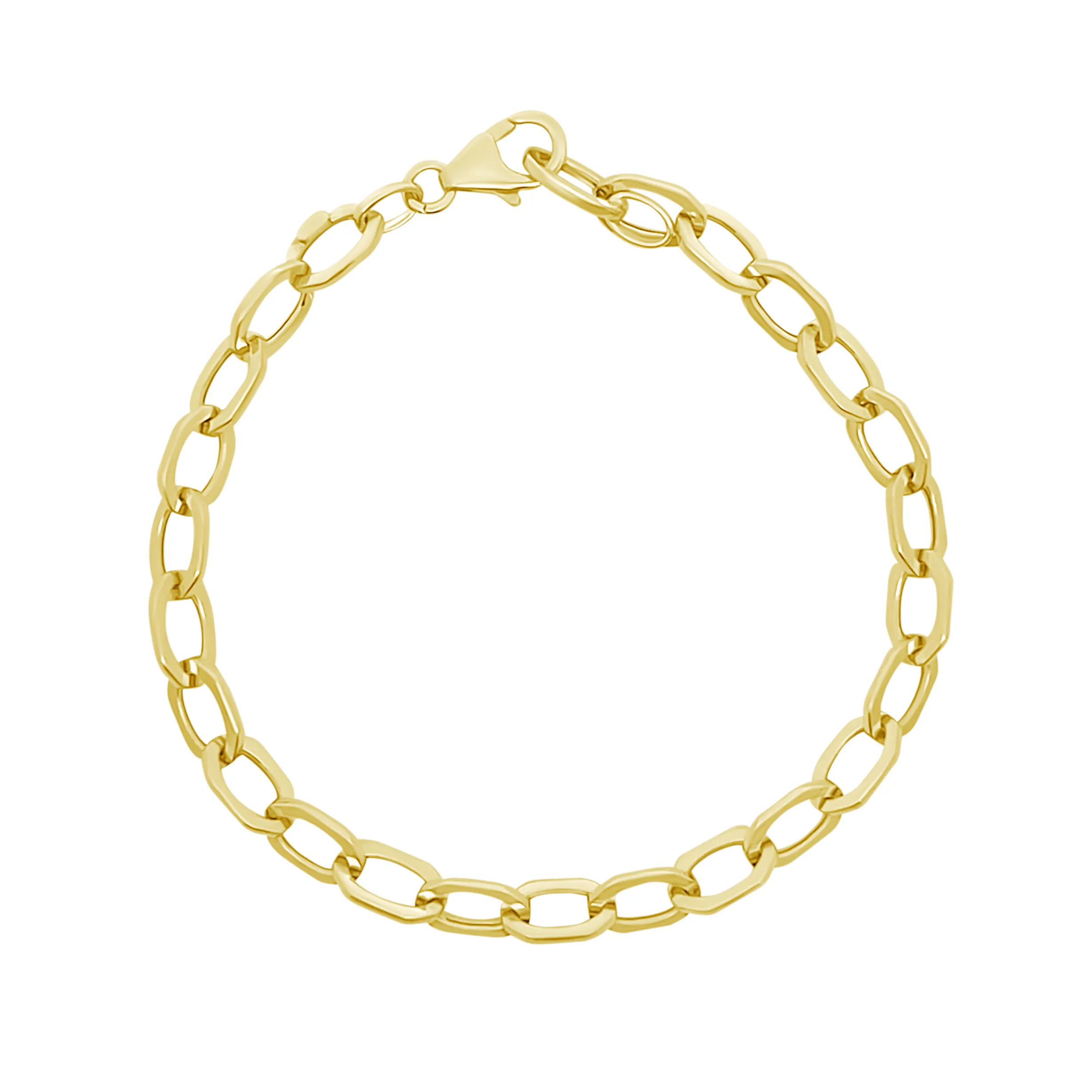 Gold Octagon Link Bracelet sold by LINDSEY LEIGH JEWELRY