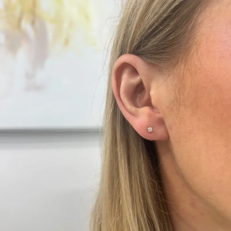 4 Prong Diamond Stud sold by LINDSEY LEIGH JEWELRY