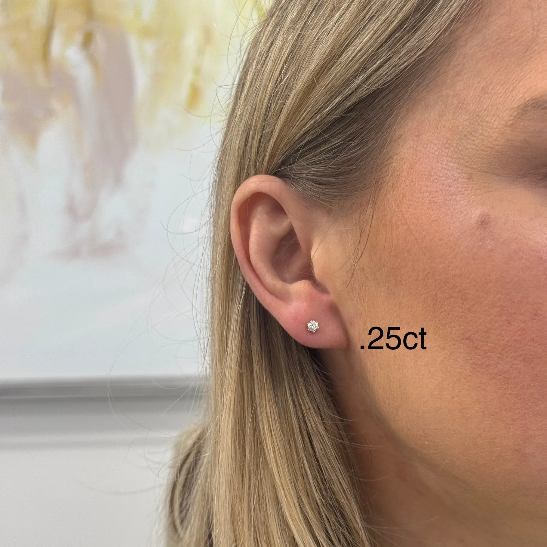 6 Prong Diamond Stud sold by LINDSEY LEIGH JEWELRY product image thumbnail 2