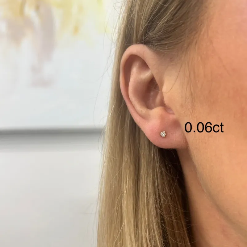 3 Prong Diamond Stud sold by LINDSEY LEIGH JEWELRY