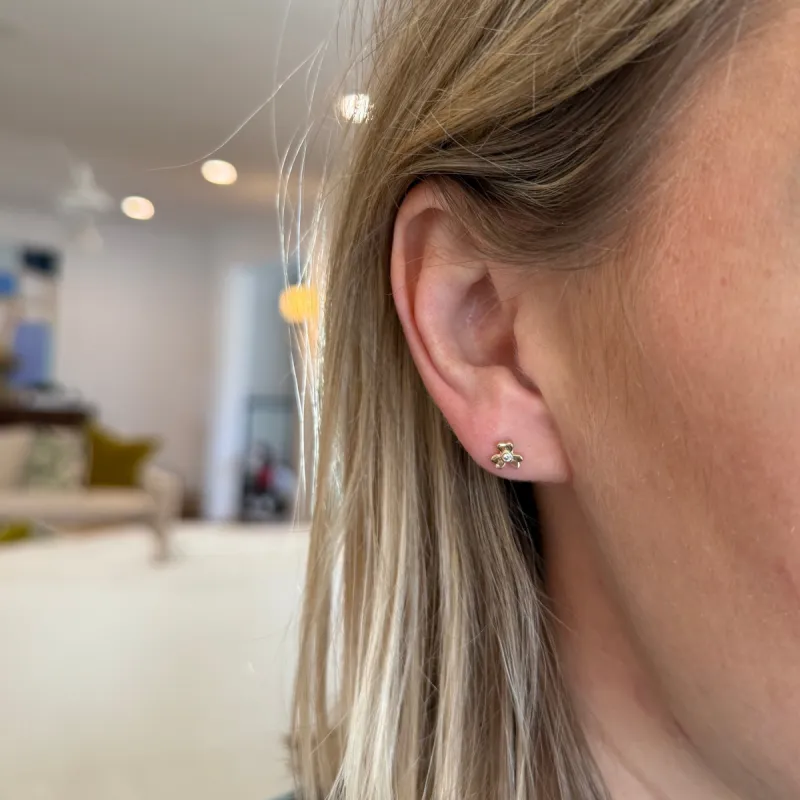 Three Leaf Clover Stud sold by LINDSEY LEIGH JEWELRY