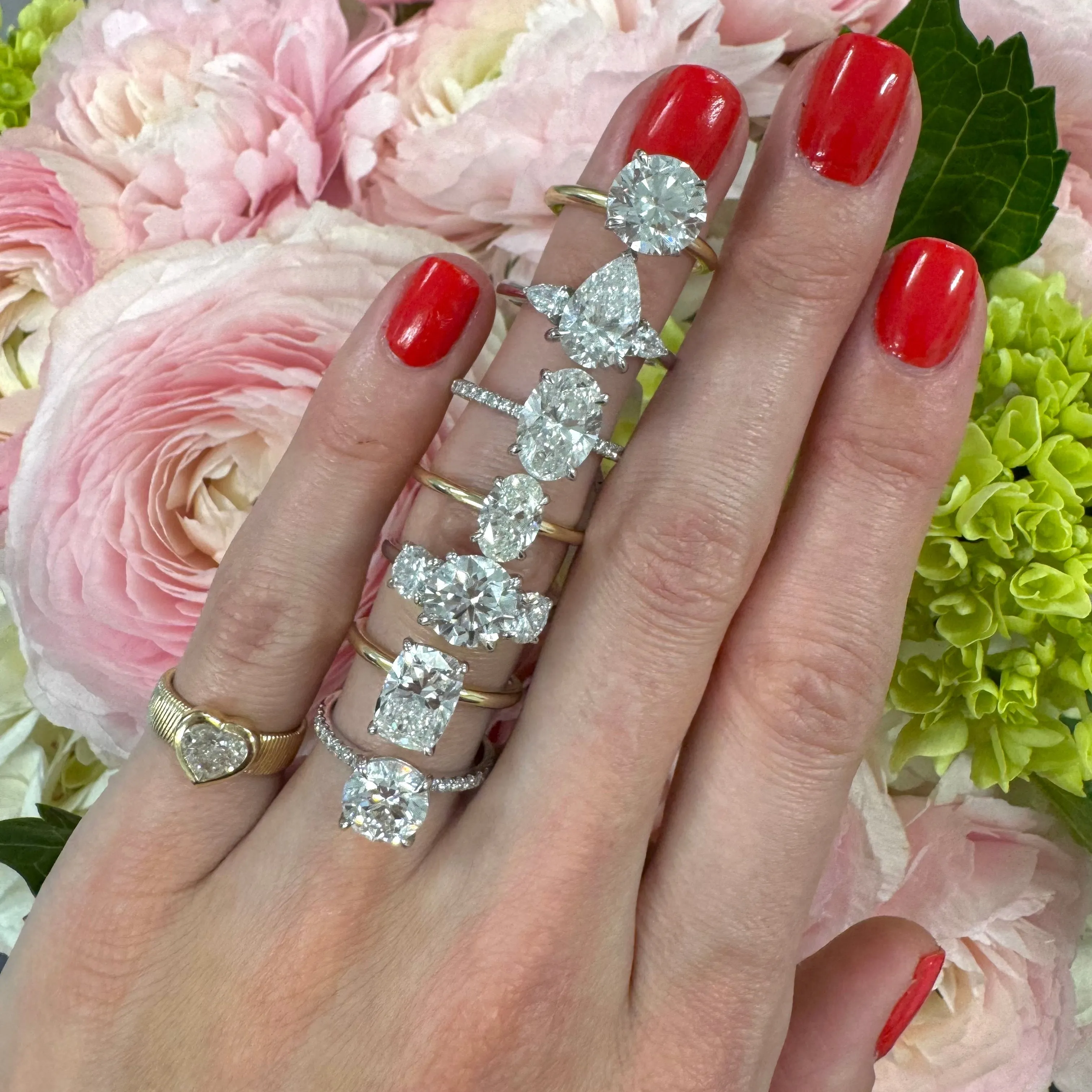 2.57ct Triple Round Cut Ring sold by LINDSEY LEIGH JEWELRY product image thumbnail 3