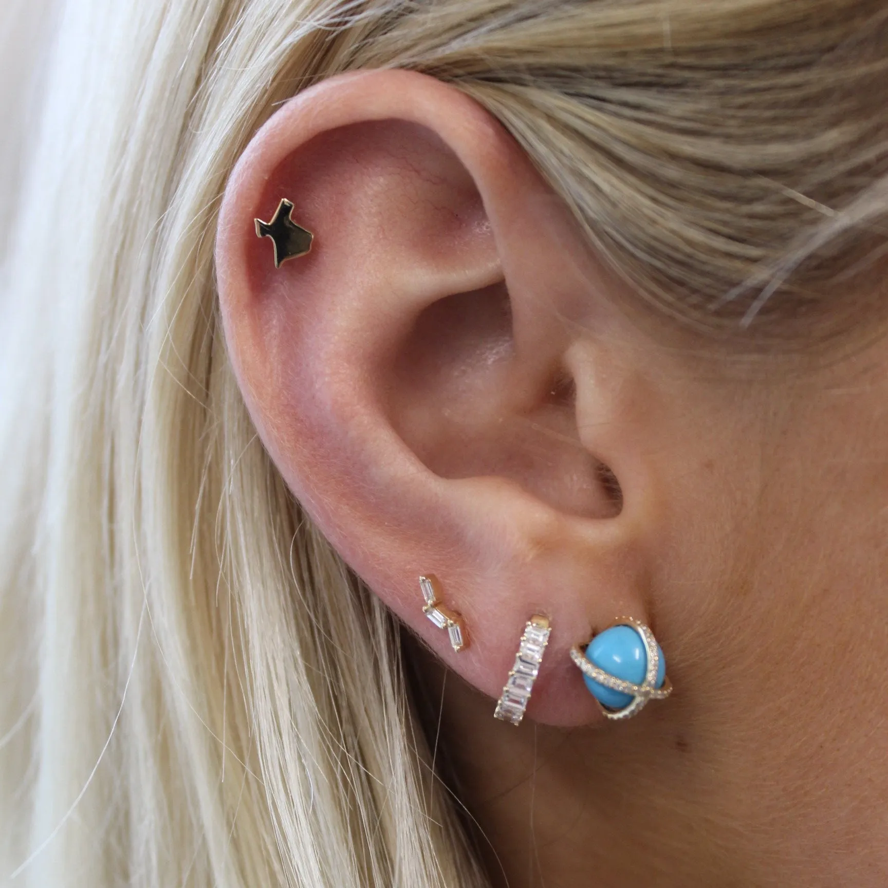 Gold Texas Stud sold by LINDSEY LEIGH JEWELRY product image thumbnail 4