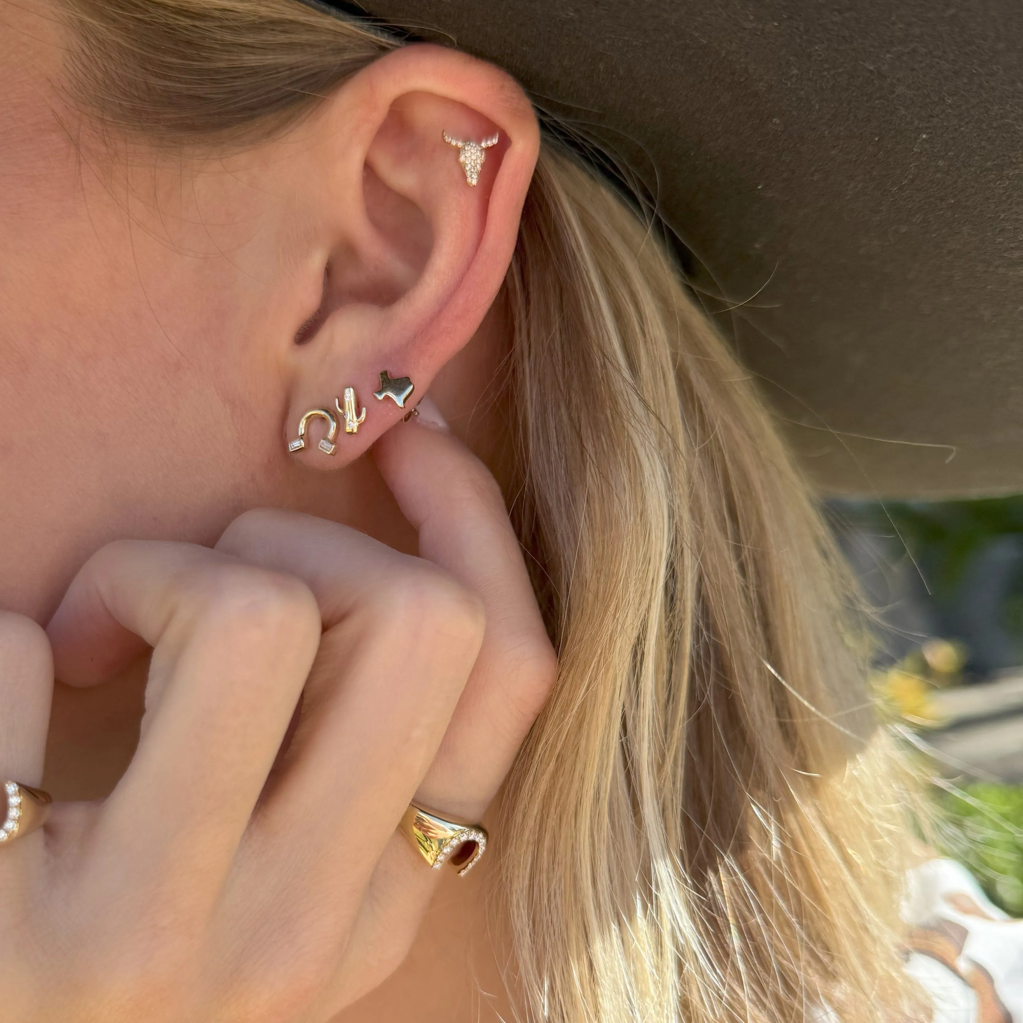 Gold Texas Stud sold by LINDSEY LEIGH JEWELRY product image thumbnail 2