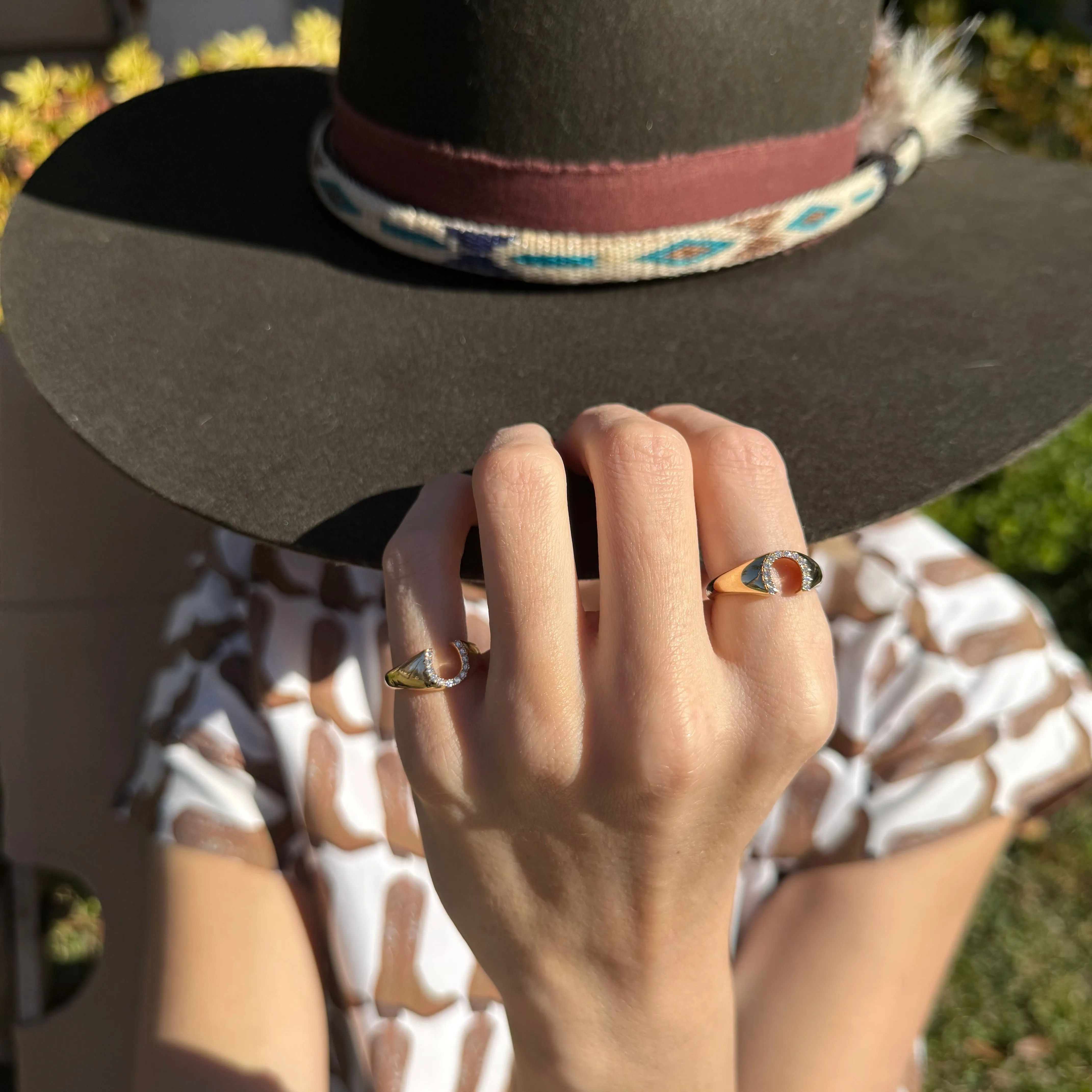 Diamond Horseshoe Ring sold by LINDSEY LEIGH JEWELRY product image thumbnail 2