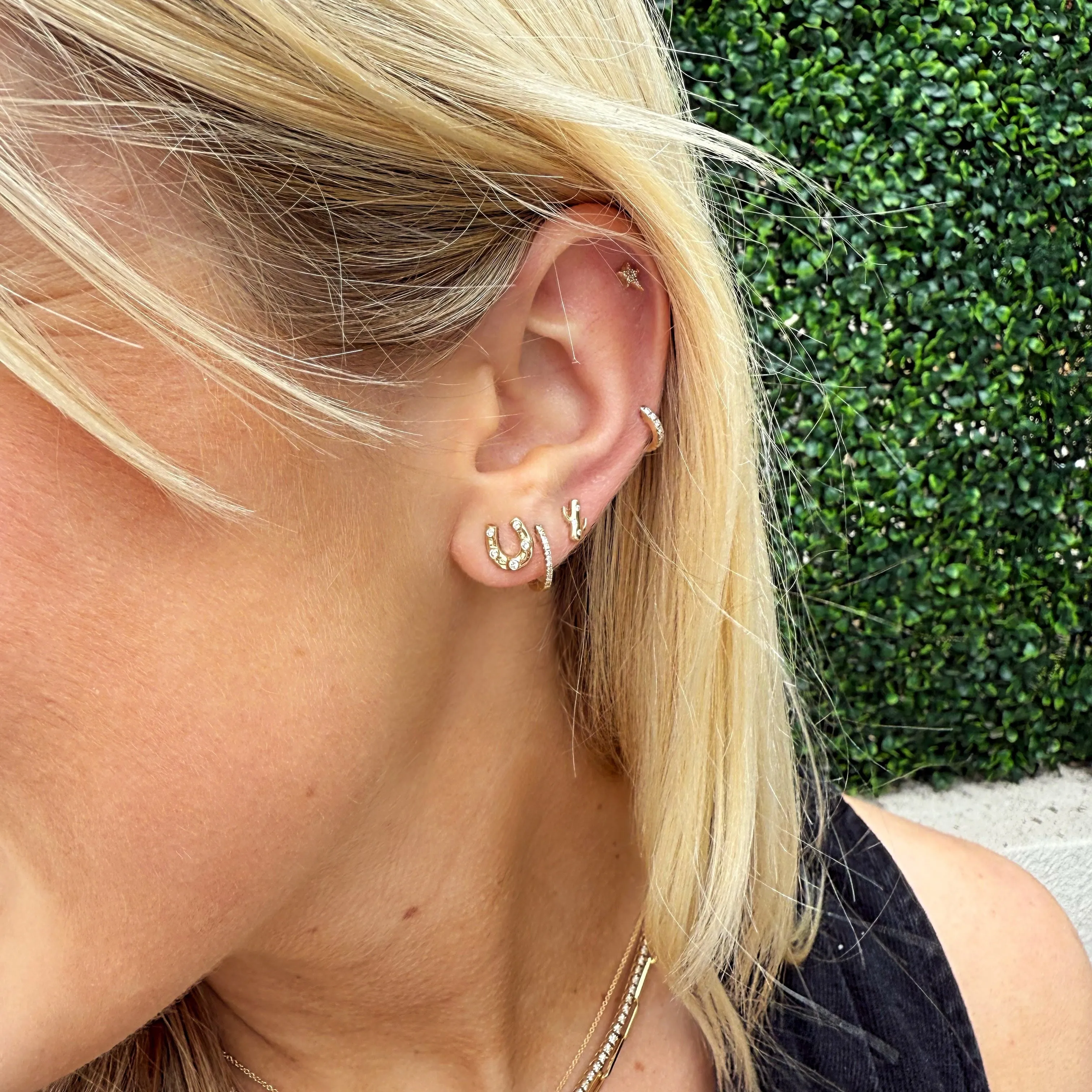 Diamond Inlay Cactus Stud sold by LINDSEY LEIGH JEWELRY product image thumbnail 3