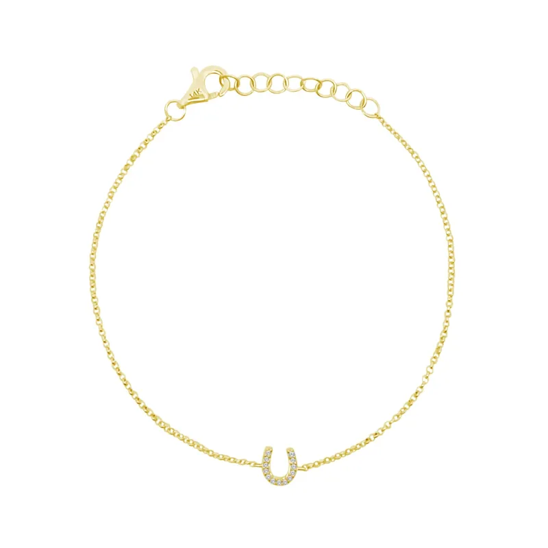 Diamond Horseshoe Bracelet sold by LINDSEY LEIGH JEWELRY