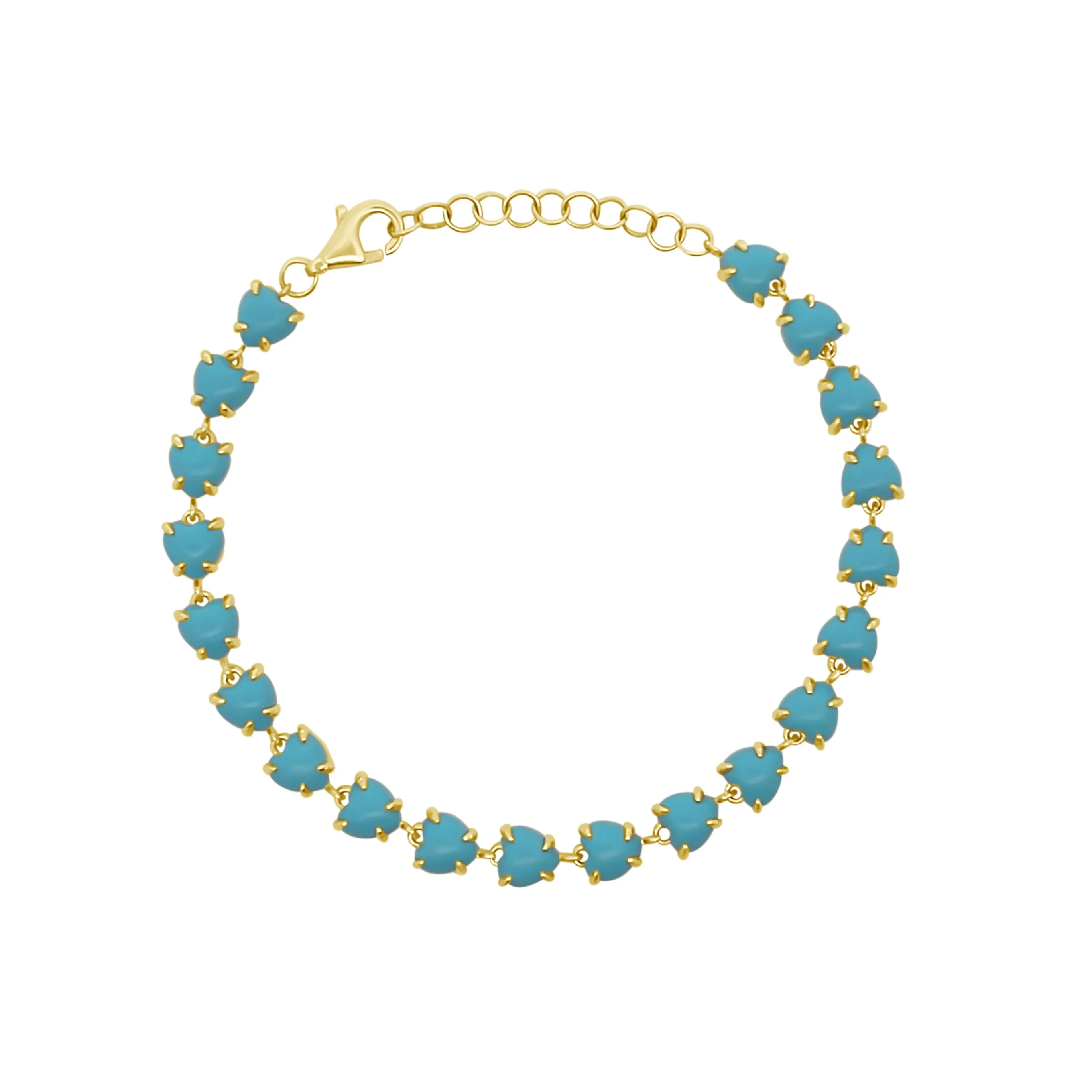 Turquoise Chasing Heart Bracelet sold by LINDSEY LEIGH JEWELRY