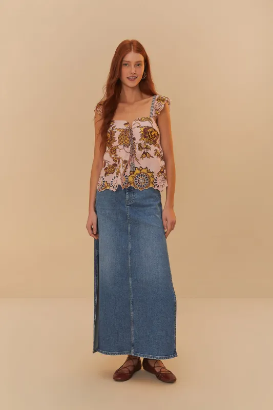 Tropical Landing Blouse sold by LINDSEY LEIGH JEWELRY