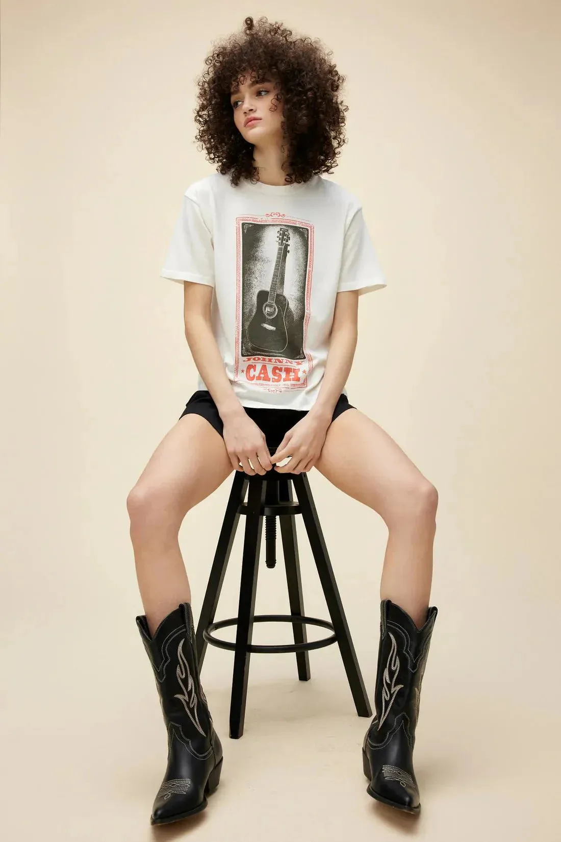 Johnny Cash Guitar Weekend Tee sold by LINDSEY LEIGH JEWELRY product image thumbnail 2