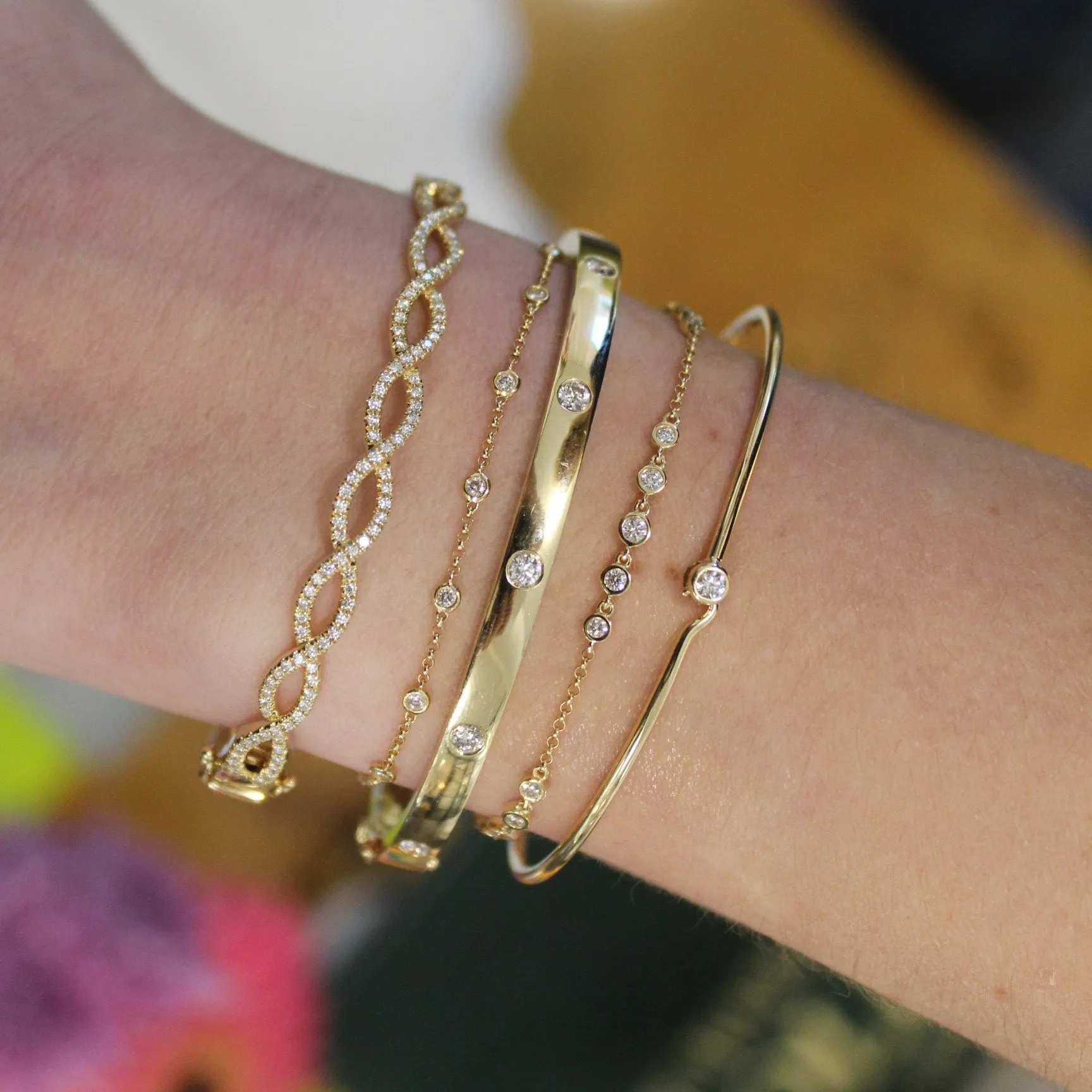 Bubble Diamond Station Bracelet sold by LINDSEY LEIGH JEWELRY product image thumbnail 2