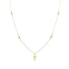 Pearl & Gold Cross Necklace sold by LINDSEY LEIGH JEWELRY