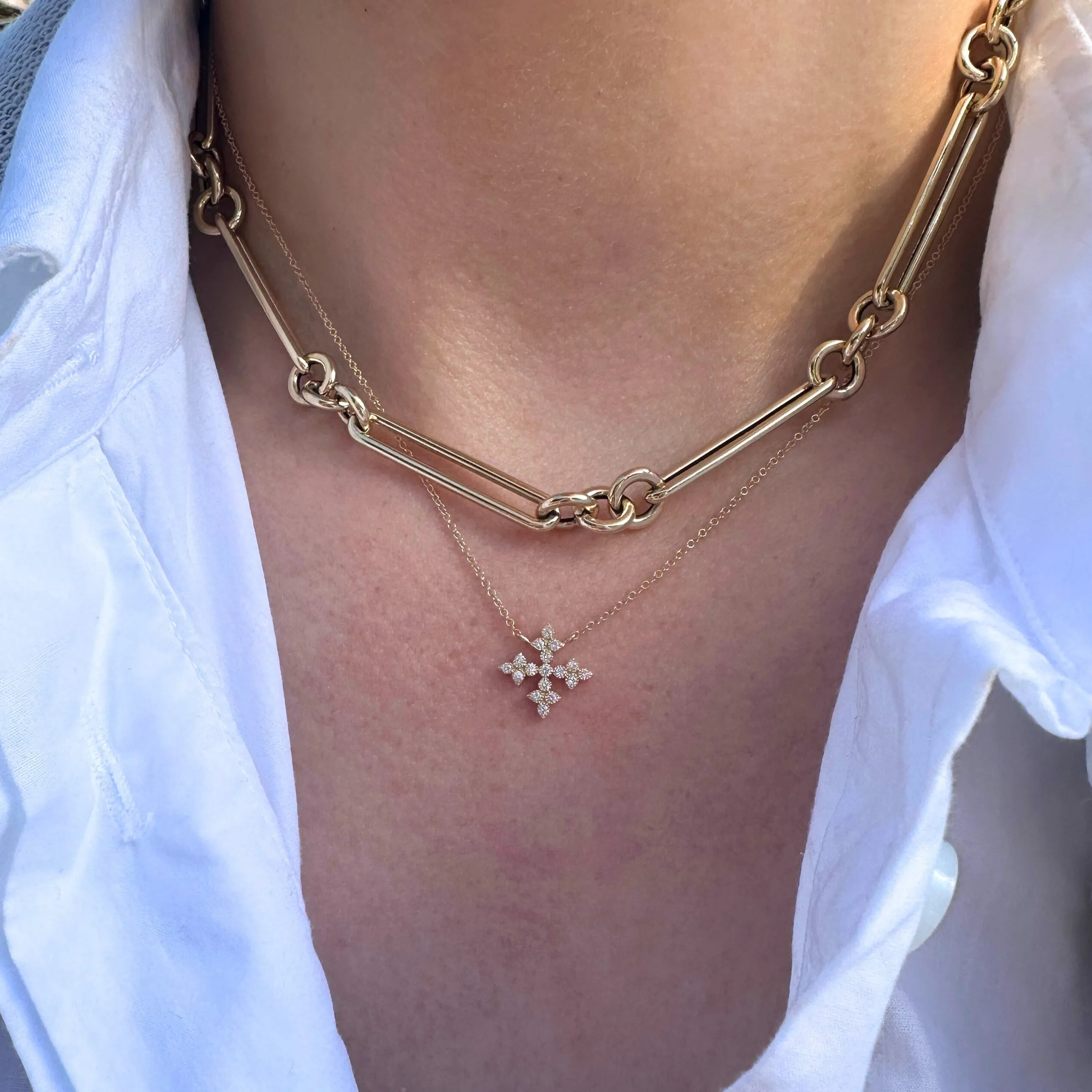 Antique Diamond Cross Necklace sold by LINDSEY LEIGH JEWELRY product image thumbnail 2