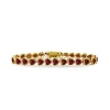 Bezel Set Heart Gemstone Tennis Bracelet sold by LINDSEY LEIGH JEWELRY