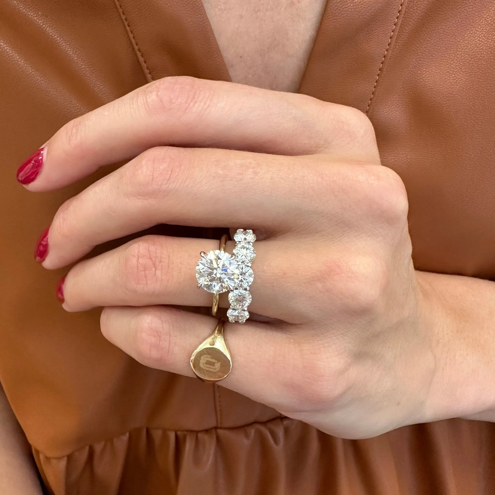 3.06ct Round Diamond Solitaire sold by LINDSEY LEIGH JEWELRY product image thumbnail 2