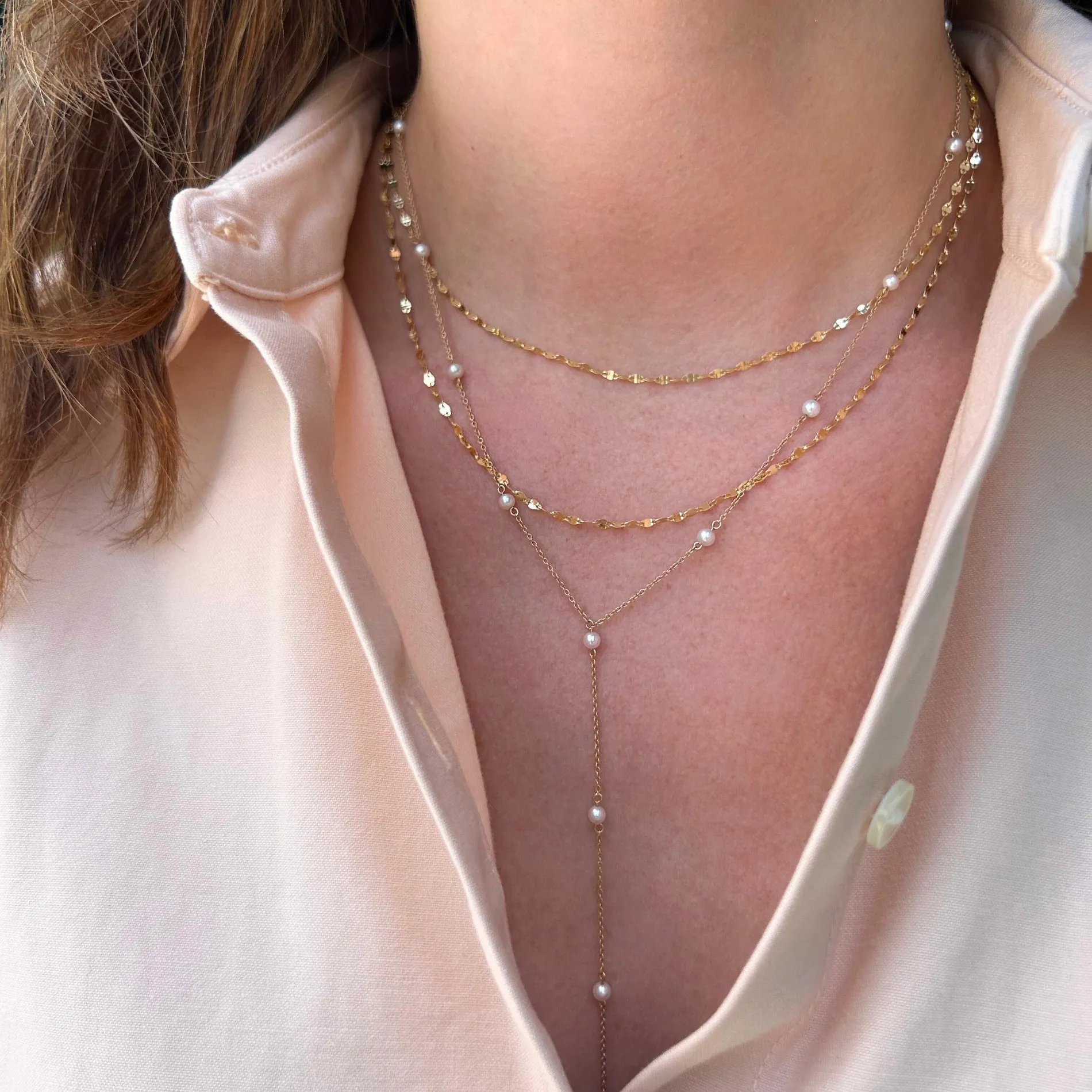 Pearls By The Yard Lariat sold by LINDSEY LEIGH JEWELRY product image thumbnail 3
