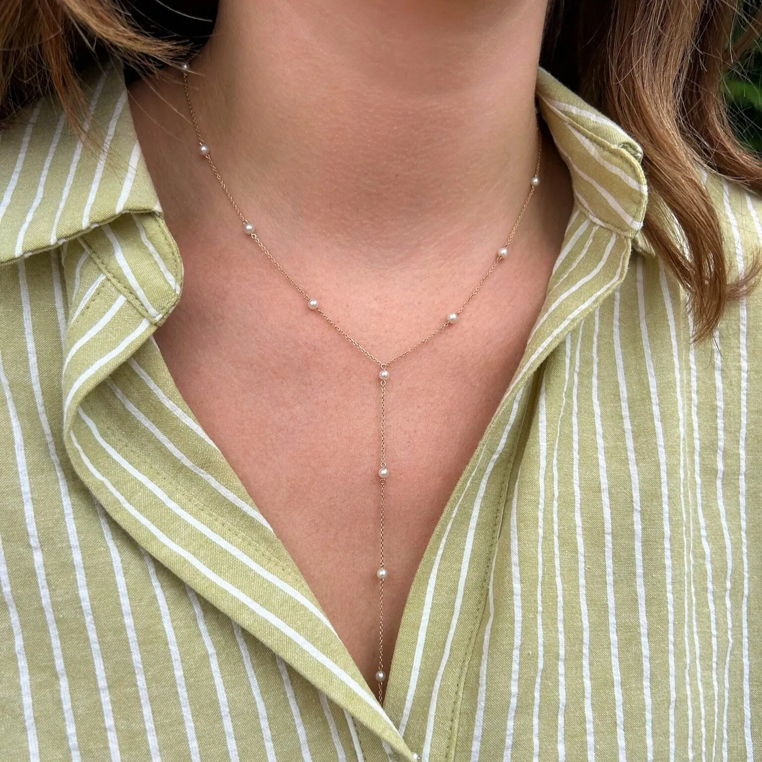 Pearls By The Yard Lariat sold by LINDSEY LEIGH JEWELRY product image thumbnail 2