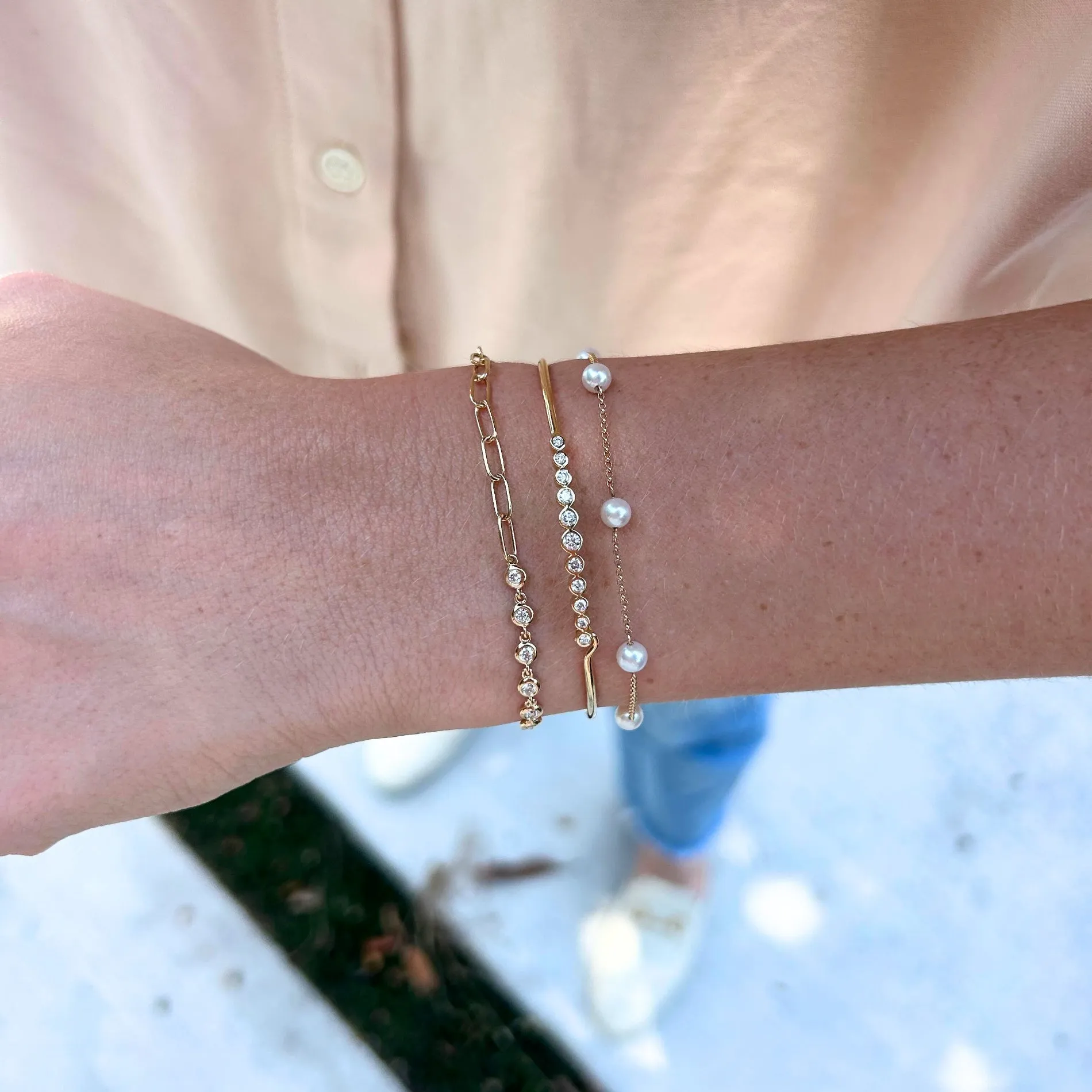 Pearls By The Yard Bracelet sold by LINDSEY LEIGH JEWELRY product image thumbnail 4